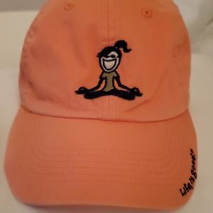 Life Is Good peach yoga baseball cap